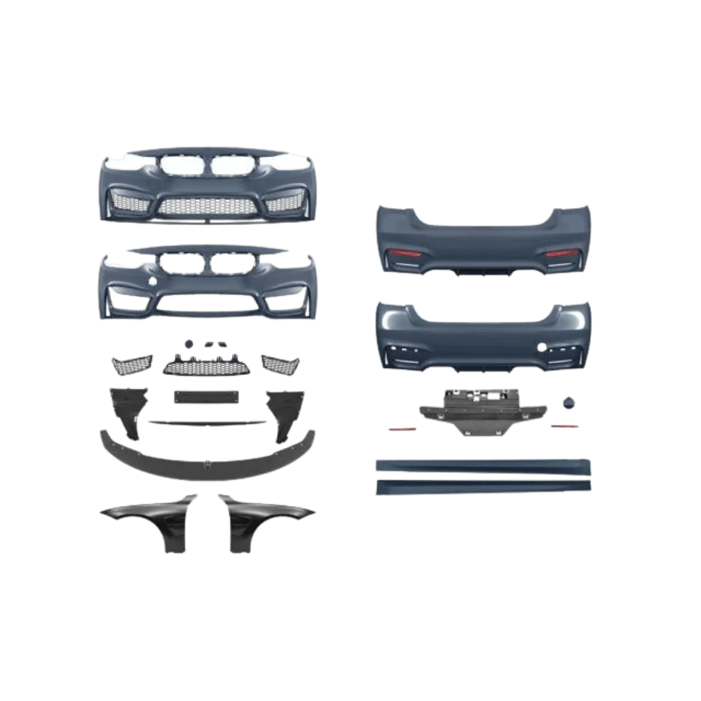 Evo Bodykit Performance Bumper Etupuoli Taka Duplex + Lokasuoja sopii BMW F30 ei M3
