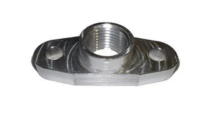 Torque Solution Extended Port Matched Oil Drain Flange: -10AN T3/T4 PTE / Turbonetics