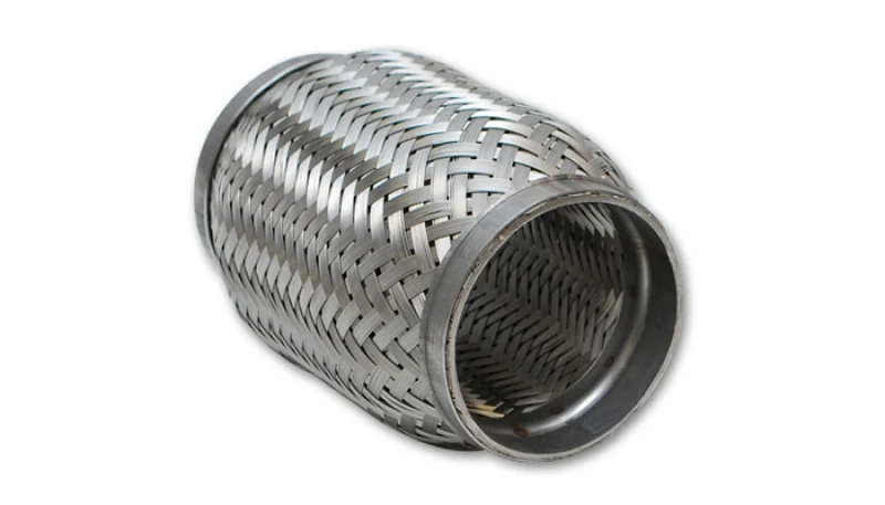 Vibrant SS Flex Coupling Inner Braid Liner 2in inlet/outlet x 8in flex length