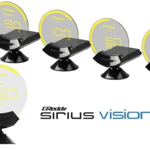 GReddy Sirius Vision Display (Turbo / Press / Temp / Voltage) 68mm Clear Thin-Film EL Display Gauge