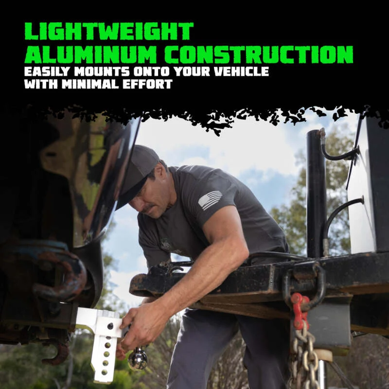 Rhino USA 6In Heavy Duty Drop Hitch - 2In (Black)