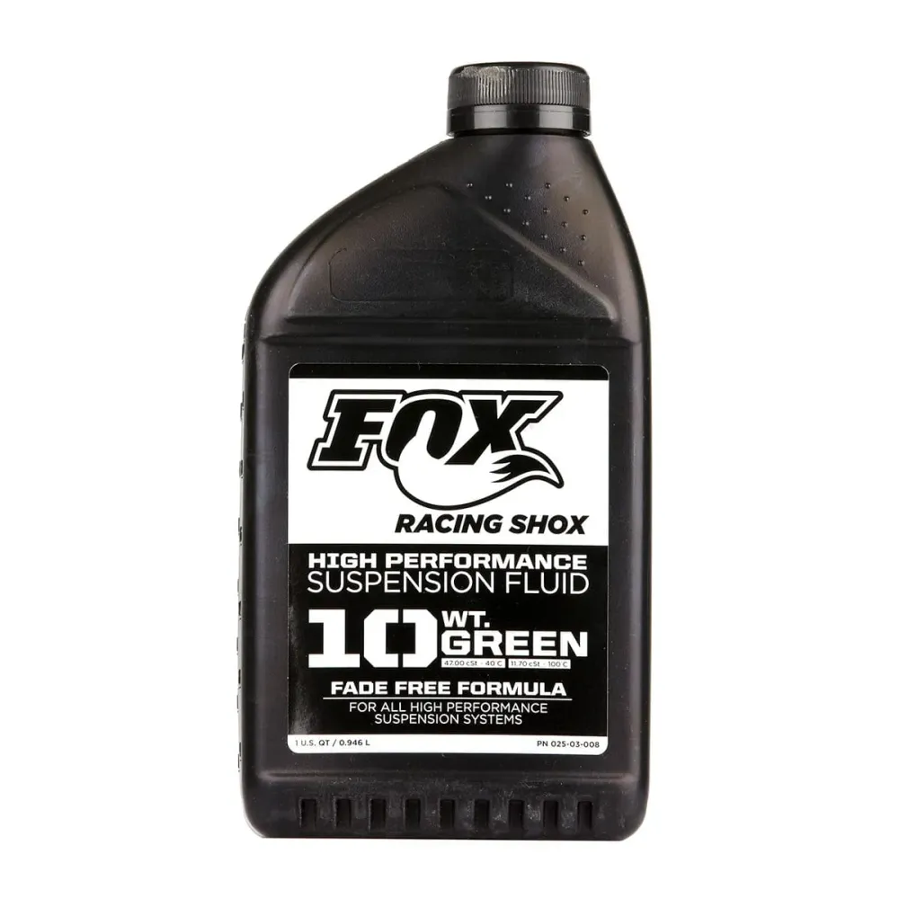 FOX RACING SHOX FLUID 32 OZ 10 WT jousitusöljy vihreä ( 940ml )