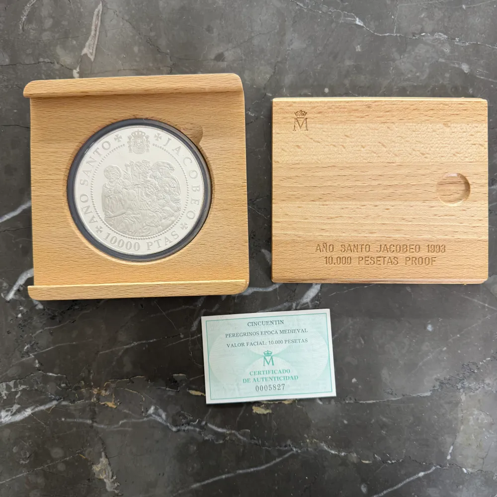 10000 Pesetas ño Santo Jacobeo 1993 hopeakolikko