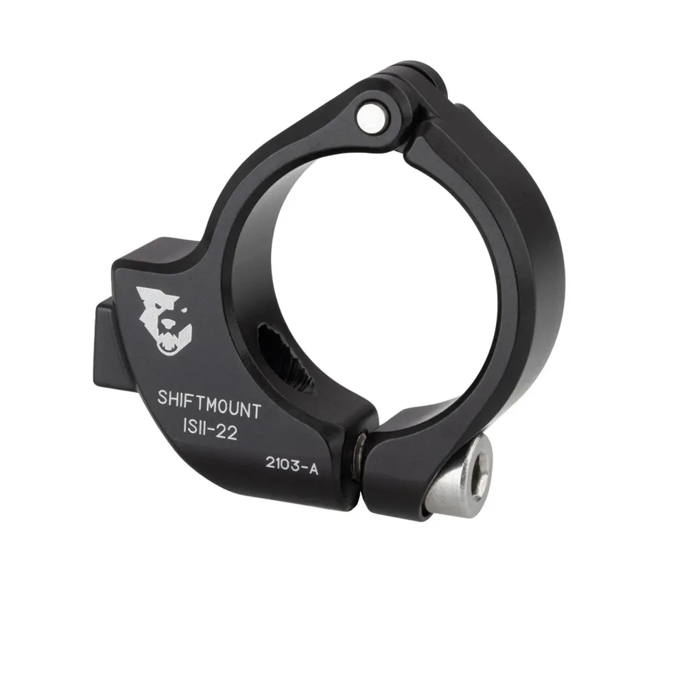 Asennussovitin WOLF TOOTH ShiftMount ISEV- 22 Shimano I-SPEC II Shifter > 22 mm ohjaustanko