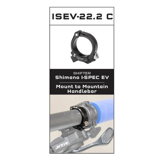 Asennussovitin WOLF TOOTH ShiftMount ISII - 22 Shimano I-SPEC EV Shifter > 22,2 mm ohjaustanko