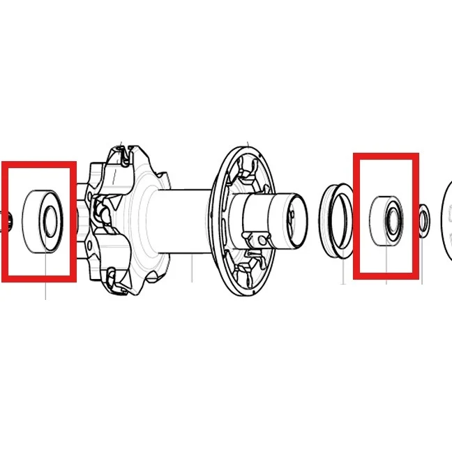 Pakkaus 2 MAVIC Navan laakerit 9x22x7mm (B9) + 12x28x8mm (6001) 2015