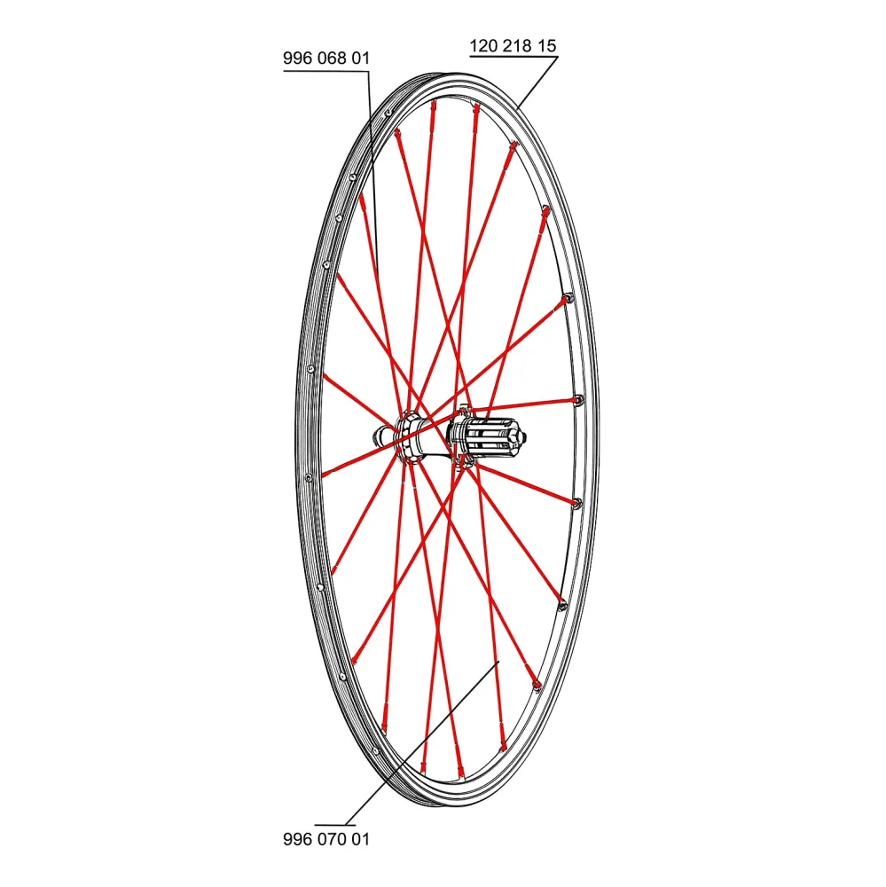 10 kpl MAVIC CROSSRIDE UB 276mm takapyöränpyörien paketti
