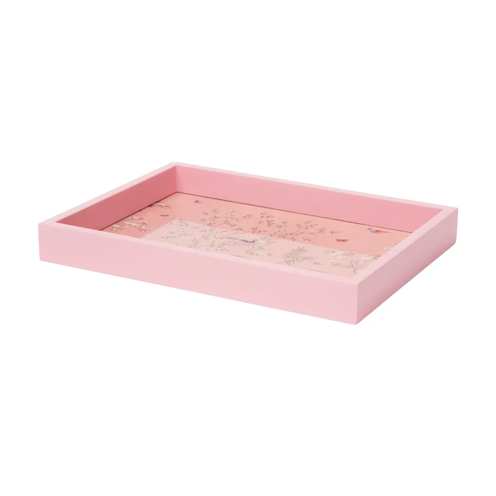 Pinkki pieni Chinoiserie-tarjotin